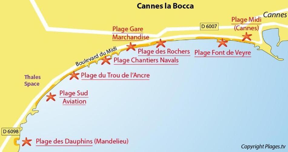 #Cannes Boccacabana Beach, Seafront, In Resid Pierre&Vacances 3 Stars Exteriör bild